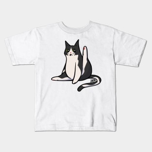 Cow Cat Leg Up Kids T-Shirt